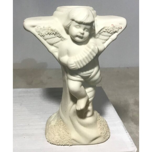 JOY Candle Holders Set Of 3 Angel Cherub Bisque - Picture 10 of 16